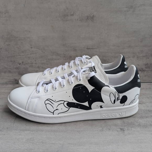 Adidas Stan Smith Disney Mickey Mouse Black White Men\'s Sneaker Shoes 11 main image 12